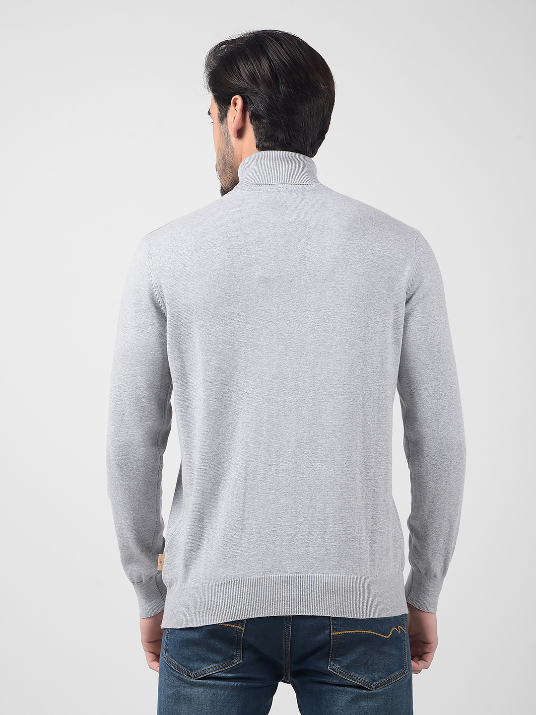 Numero Uno Men Solid Grey Sweater